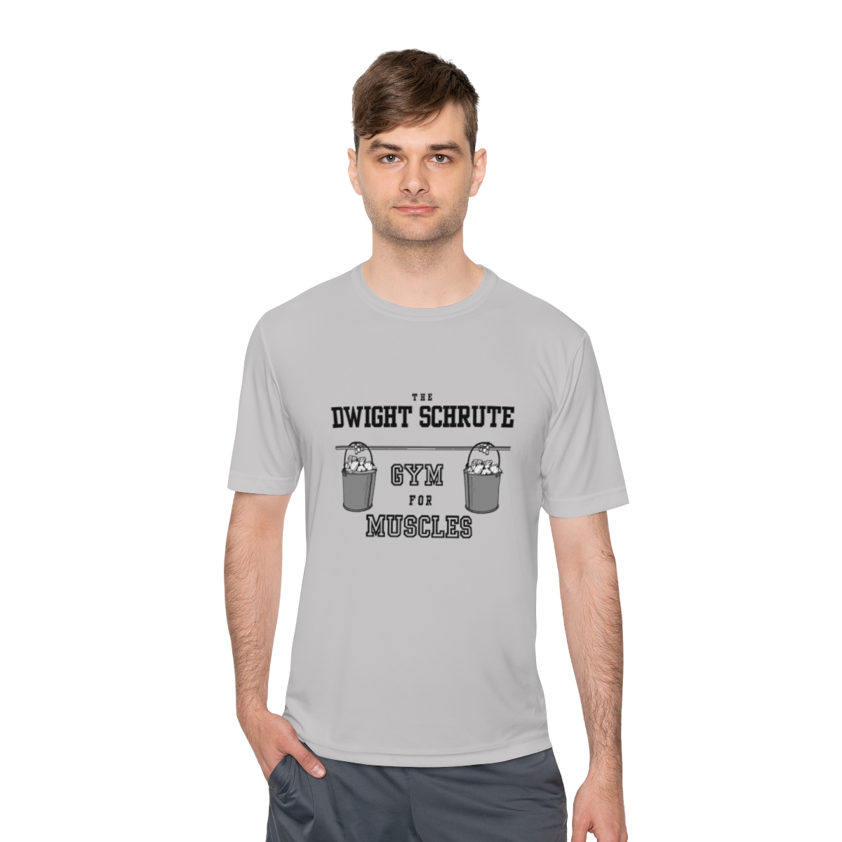 the Office Dwight Schrute Gym for Muscles Unisex Moisture Wicking Tee - Image 11