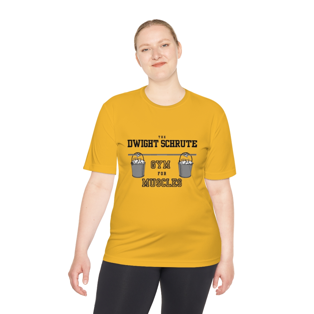 the Office Dwight Schrute Gym for Muscles Unisex Moisture Wicking Tee - Image 4