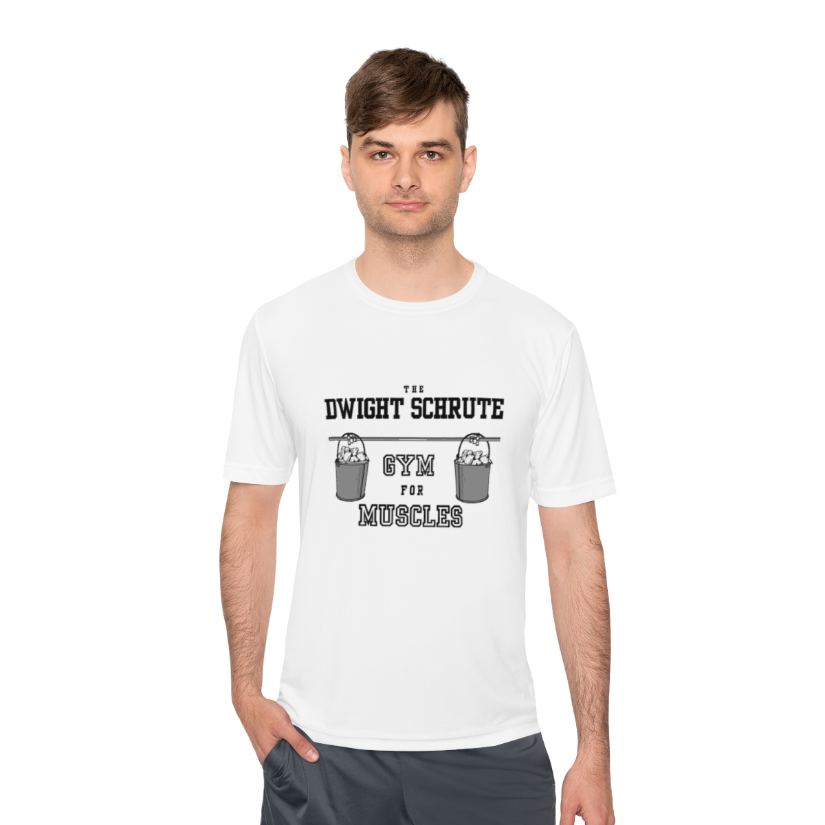 the Office Dwight Schrute Gym for Muscles Unisex Moisture Wicking Tee - Image 7