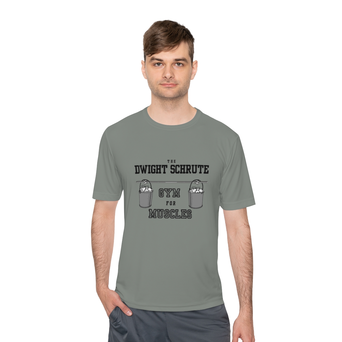 the Office Dwight Schrute Gym for Muscles Unisex Moisture Wicking Tee - Image 39