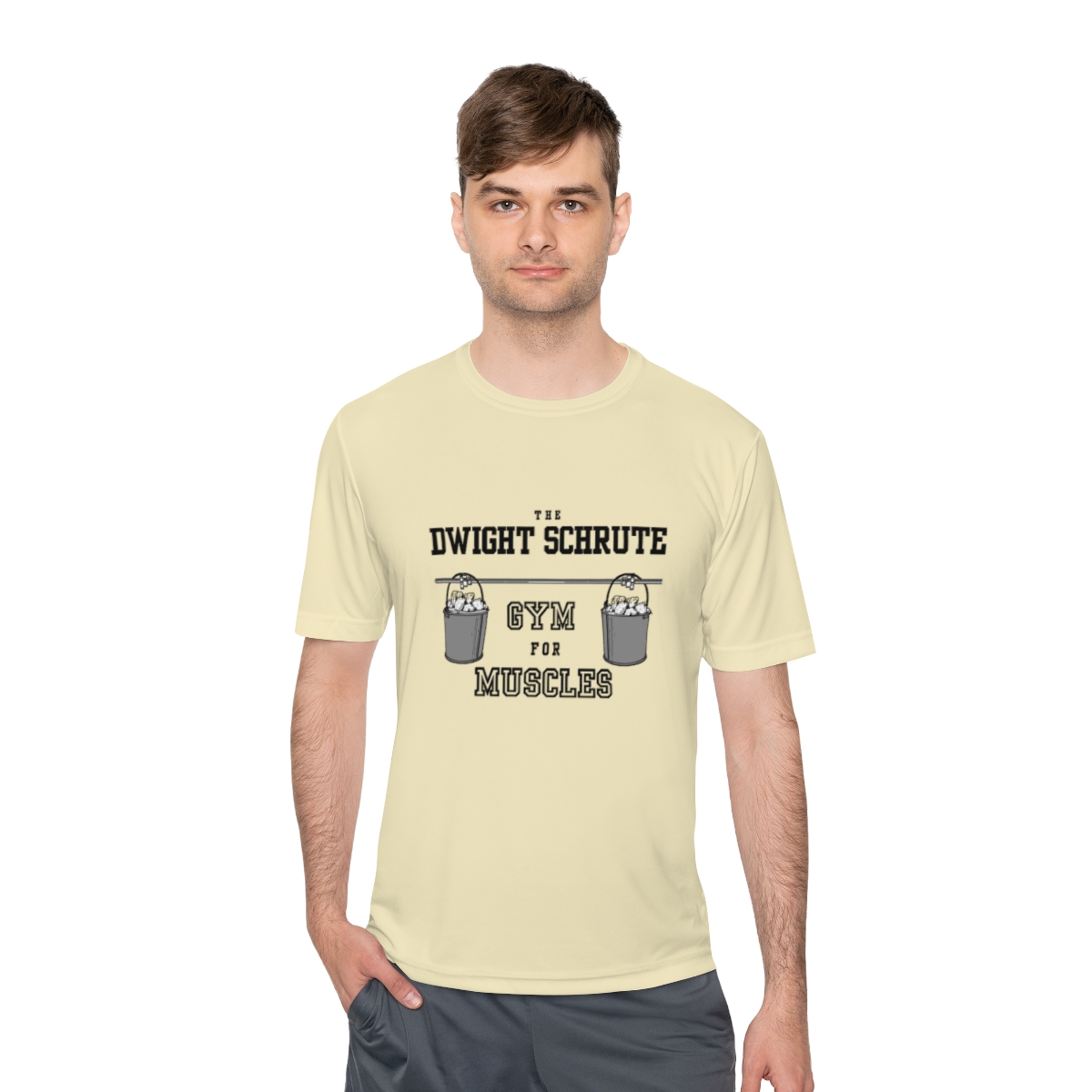 the Office Dwight Schrute Gym for Muscles Unisex Moisture Wicking Tee - Image 35